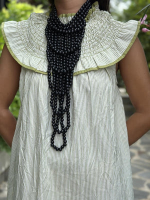 VESTIDO RAYITAS VERDE