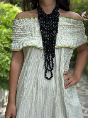 VESTIDO RAYITAS VERDE