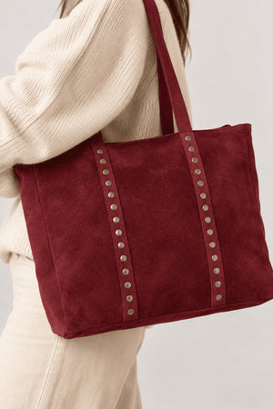 BOLSO PIEL VUELTA GRANATE