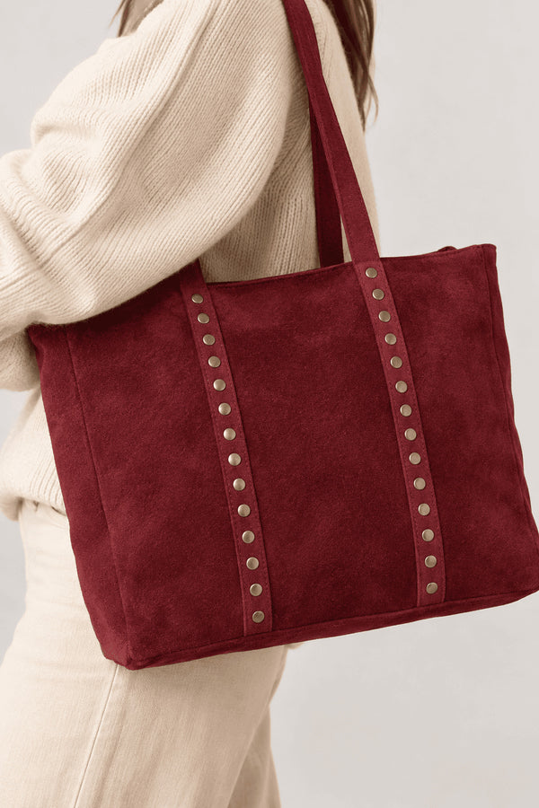 BOLSO PIEL VUELTA GRANATE