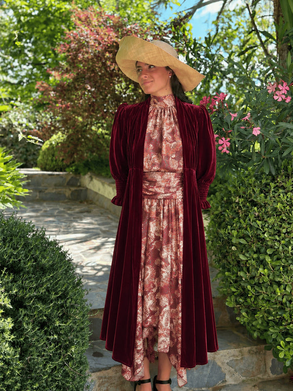KIMONO HOMBRERAS VINO