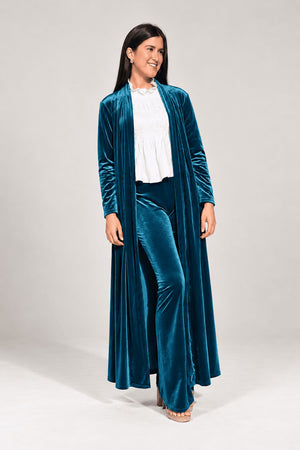 KIMONO LARGO TURQUESA
