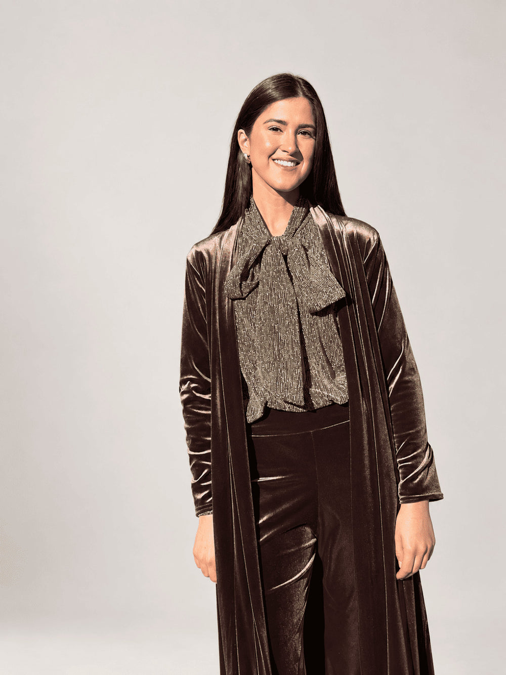 LONG BROWN KIMONO