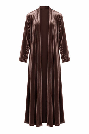 KIMONO LARGO MARRÓN