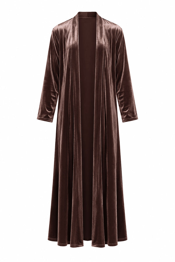 KIMONO LARGO MARRÓN