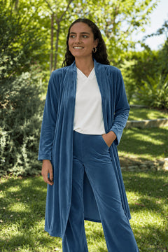 TURQUOISE MIDI KIMONO