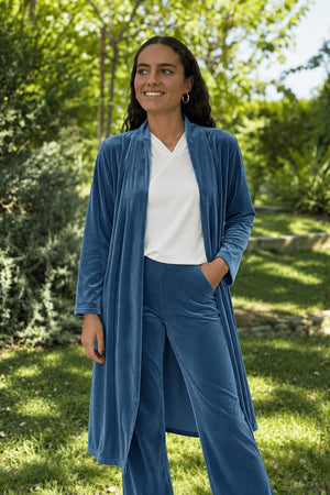 TURQUOISE MIDI KIMONO