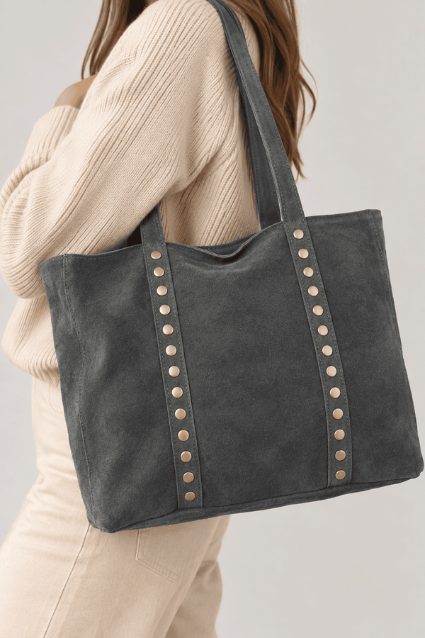 BOLSO PIEL VUELTA GRIS