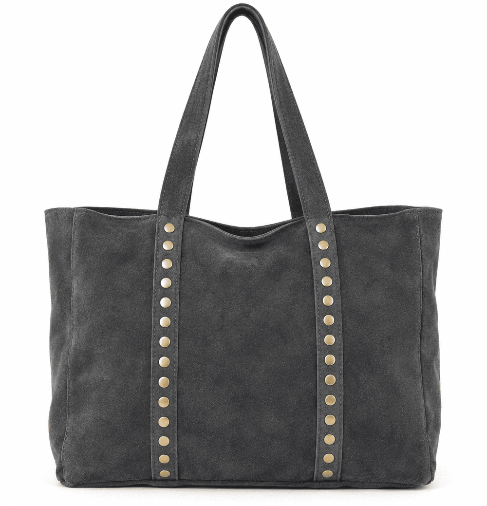 BOLSO PIEL VUELTA GRIS